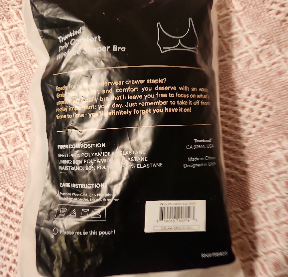 Truekind White Wirefree Shaper Bra Size 4X NWT - Picture 6 of 8